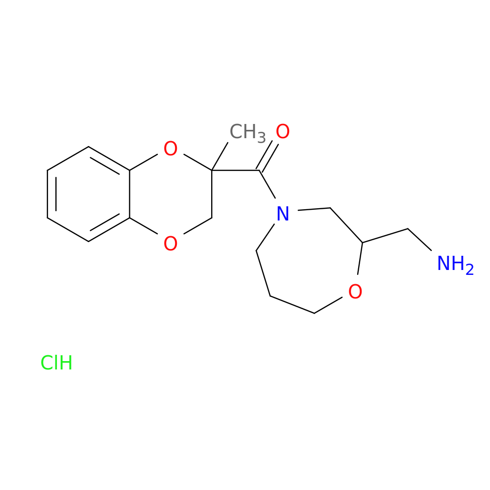 1-[4-(2-methyl-2,3-dihydro-1,4-benzodioxine-2-carbonyl)-1,4-oxazepan-2-yl]methanamine hydrochloride