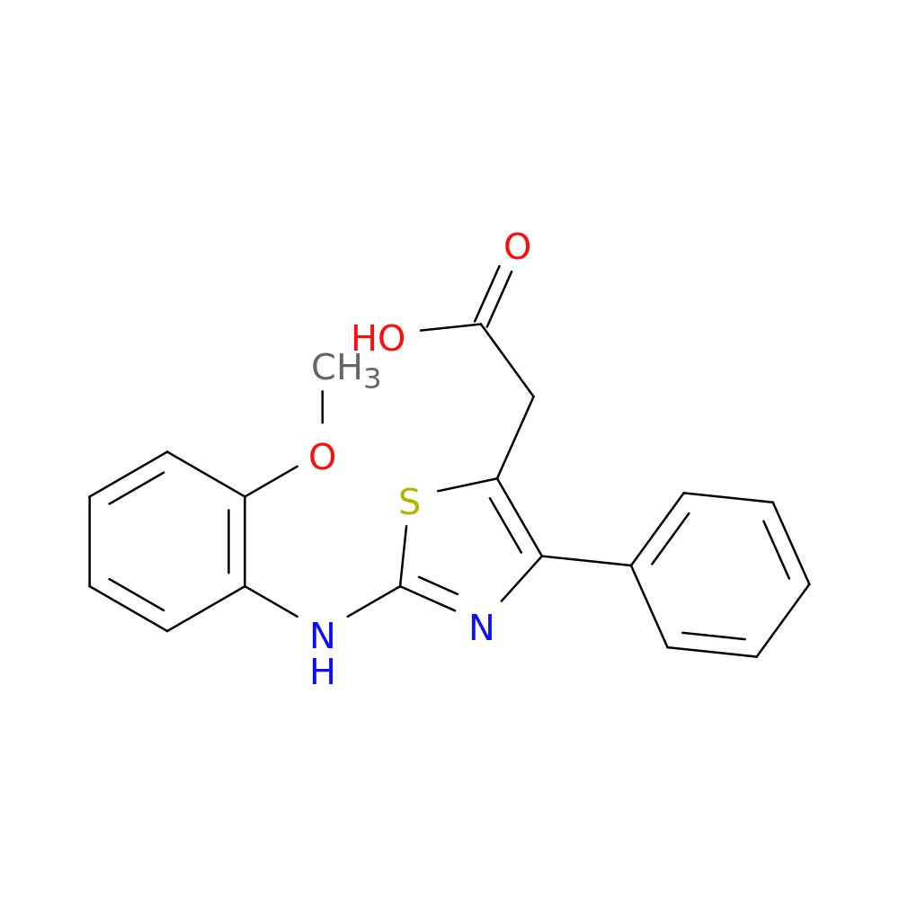 2-{2-[(2-methoxyphenyl)amino]-4-phenyl-1,3-thiazol-5-yl}acetic acid