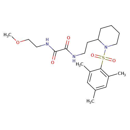 N-(2-methoxyethyl)-N'-{2-[1-(2,4,6-trimethylbenzenesulfonyl)piperidin-2-yl]ethyl}ethanediamide