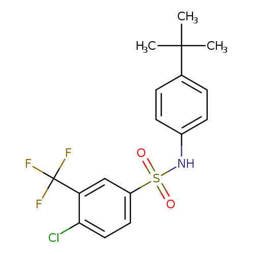 N-(4-tert-butylphenyl)-4-chloro-3-(trifluoromethyl)benzene-1-sulfonamide