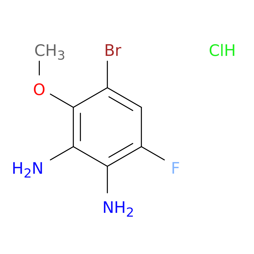 4-bromo-6-fluoro-3-methoxybenzene-1,2-diamine hydrochloride