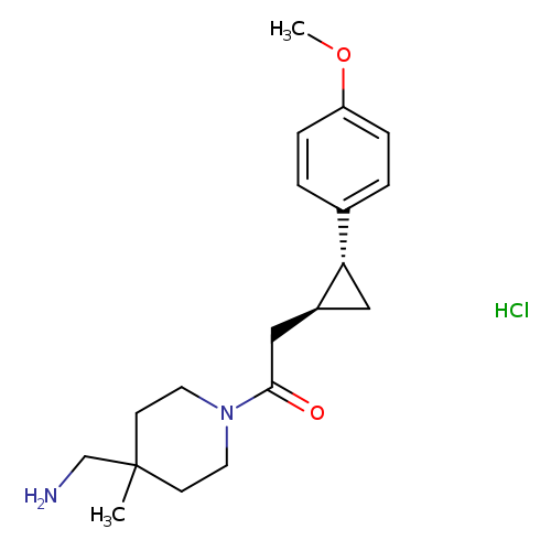 rac-1-[4-(aminomethyl)-4-methylpiperidin-1-yl]-2-[(1R,2S)-2-(4-methoxyphenyl)cyclopropyl]ethan-1-one hydrochloride, trans