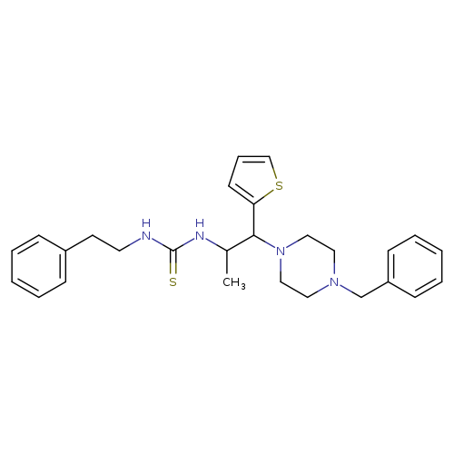 3-[1-(4-benzylpiperazin-1-yl)-1-(thiophen-2-yl)propan-2-yl]-1-(2-phenylethyl)thiourea