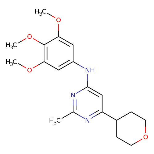2-methyl-6-(oxan-4-yl)-N-(3,4,5-trimethoxyphenyl)pyrimidin-4-amine