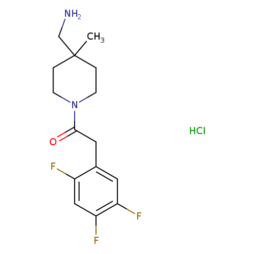 1-[4-(aminomethyl)-4-methylpiperidin-1-yl]-2-(2,4,5-trifluorophenyl)ethan-1-onehydrochloride