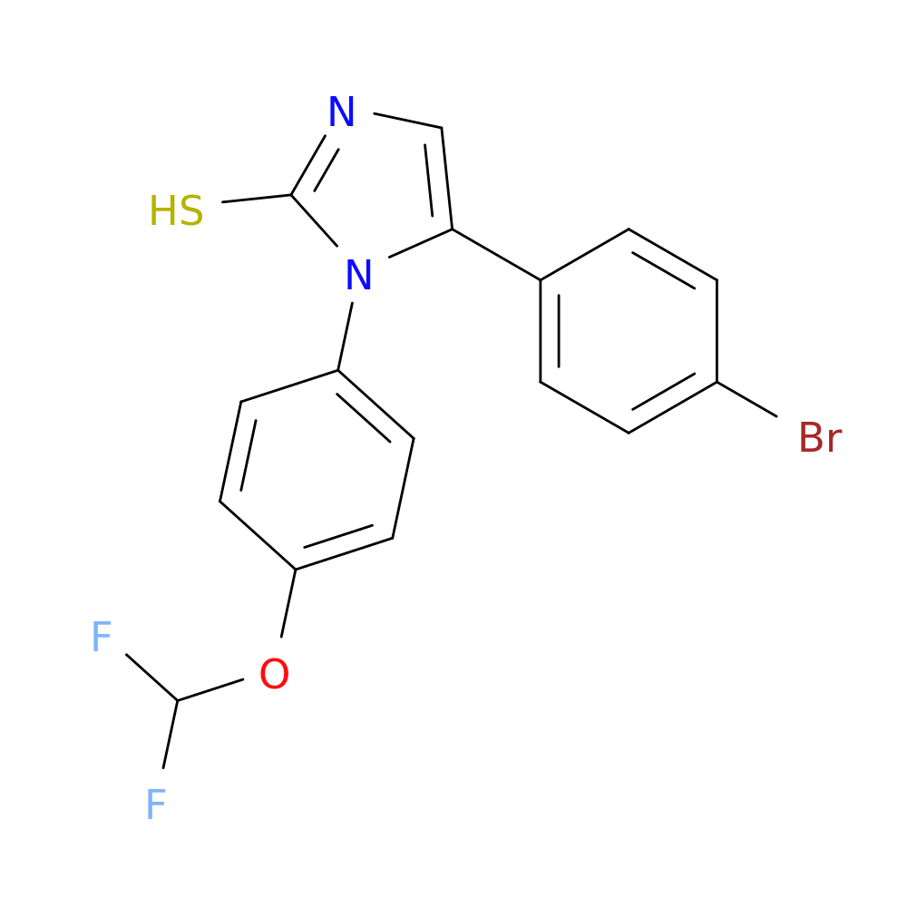 5-(4-BROMOPHENYL)-1-[4-(DIFLUOROMETHOXY)PHENYL]-1H-IMIDAZOLE-2-THIOL
