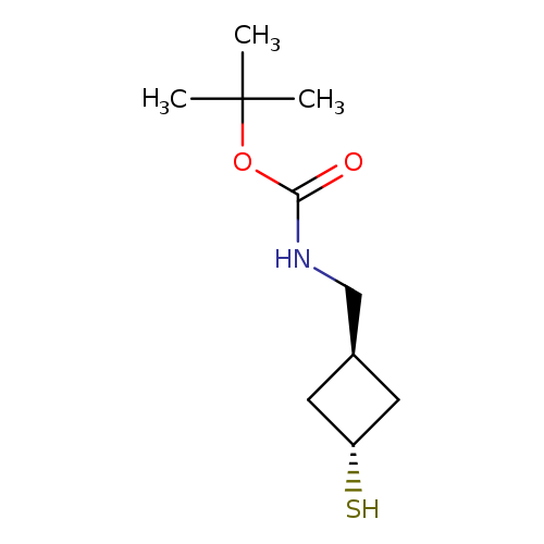 tert-butyl N-{[(1r,3r)-3-sulfanylcyclobutyl]methyl}carbamate, trans