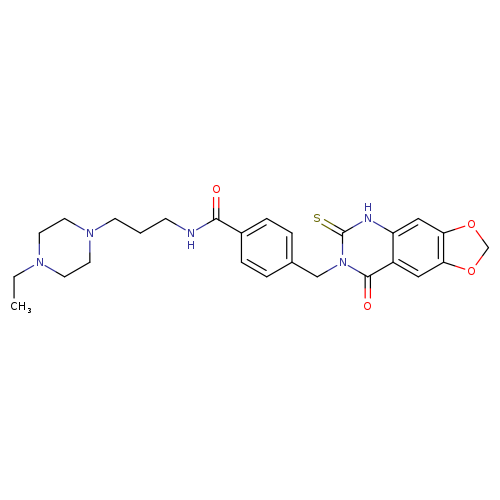 N-[3-(4-ethylpiperazin-1-yl)propyl]-4-({8-oxo-6-sulfanylidene-2H,5H,6H,7H,8H-[1,3]dioxolo[4,5-g]quinazolin-7-yl}methyl)benzamide