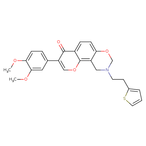 3-(3,4-dimethoxyphenyl)-9-[2-(thiophen-2-yl)ethyl]-4H,8H,9H,10H-chromeno[8,7-e][1,3]oxazin-4-one