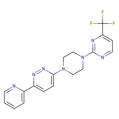3-(pyridin-2-yl)-6-{4-[4-(trifluoromethyl)pyrimidin-2-yl]piperazin-1-yl}pyridazine