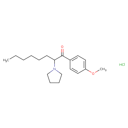1-(4-methoxyphenyl)-2-(pyrrolidin-1-yl)octan-1-one,monohydrochloride