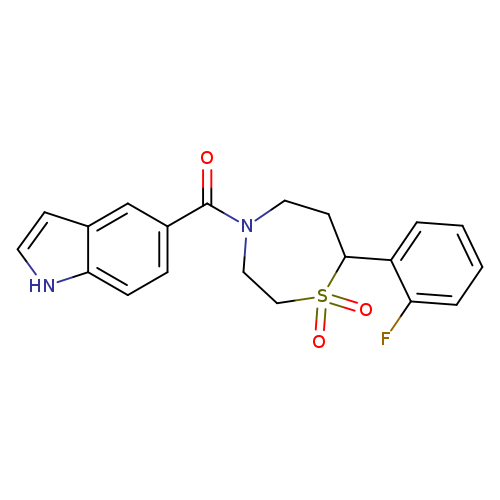 7-(2-fluorophenyl)-4-(1H-indole-5-carbonyl)-1lambda6,4-thiazepane-1,1-dione