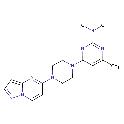 N,N,4-trimethyl-6-(4-{pyrazolo[1,5-a]pyrimidin-5-yl}piperazin-1-yl)pyrimidin-2-amine