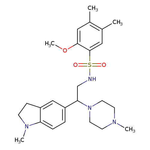 2-methoxy-4,5-dimethyl-N-[2-(1-methyl-2,3-dihydro-1H-indol-5-yl)-2-(4-methylpiperazin-1-yl)ethyl]benzene-1-sulfonamide