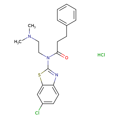 N-(6-chloro-1,3-benzothiazol-2-yl)-N-[2-(dimethylamino)ethyl]-3-phenylpropanamide hydrochloride