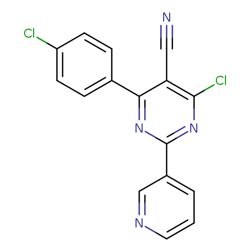 4-chloro-6-(4-chlorophenyl)-2-(pyridin-3-yl)pyrimidine-5-carbonitrile