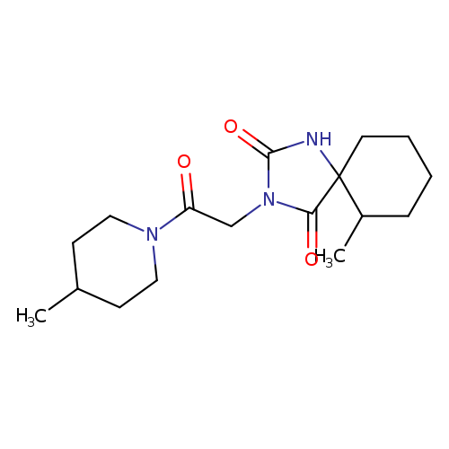 6-methyl-3-[2-(4-methylpiperidin-1-yl)-2-oxoethyl]-1,3-diazaspiro[4.5]decane-2,4-dione