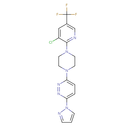 3-{4-[3-chloro-5-(trifluoromethyl)pyridin-2-yl]piperazin-1-yl}-6-(1H-pyrazol-1-yl)pyridazine