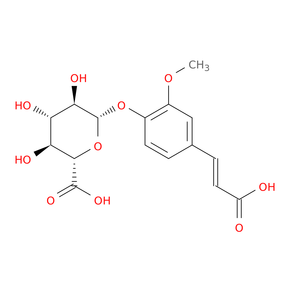 (2S,3S,4S,5R,6S)-6-[4-[(E)-2-carboxyethenyl]-2-methoxy-phenoxy]-3,4,5-trihydroxy-oxane-2-carboxylic acid
