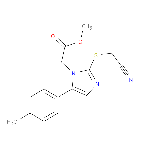 methyl 2-{2-[(cyanomethyl)sulfanyl]-5-(4-methylphenyl)-1H-imidazol-1-yl}acetate
