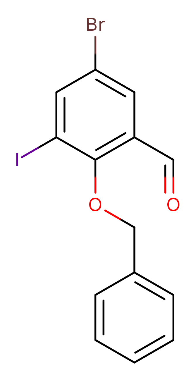 2-(benzyloxy)-5-bromo-3-iodobenzaldehyde