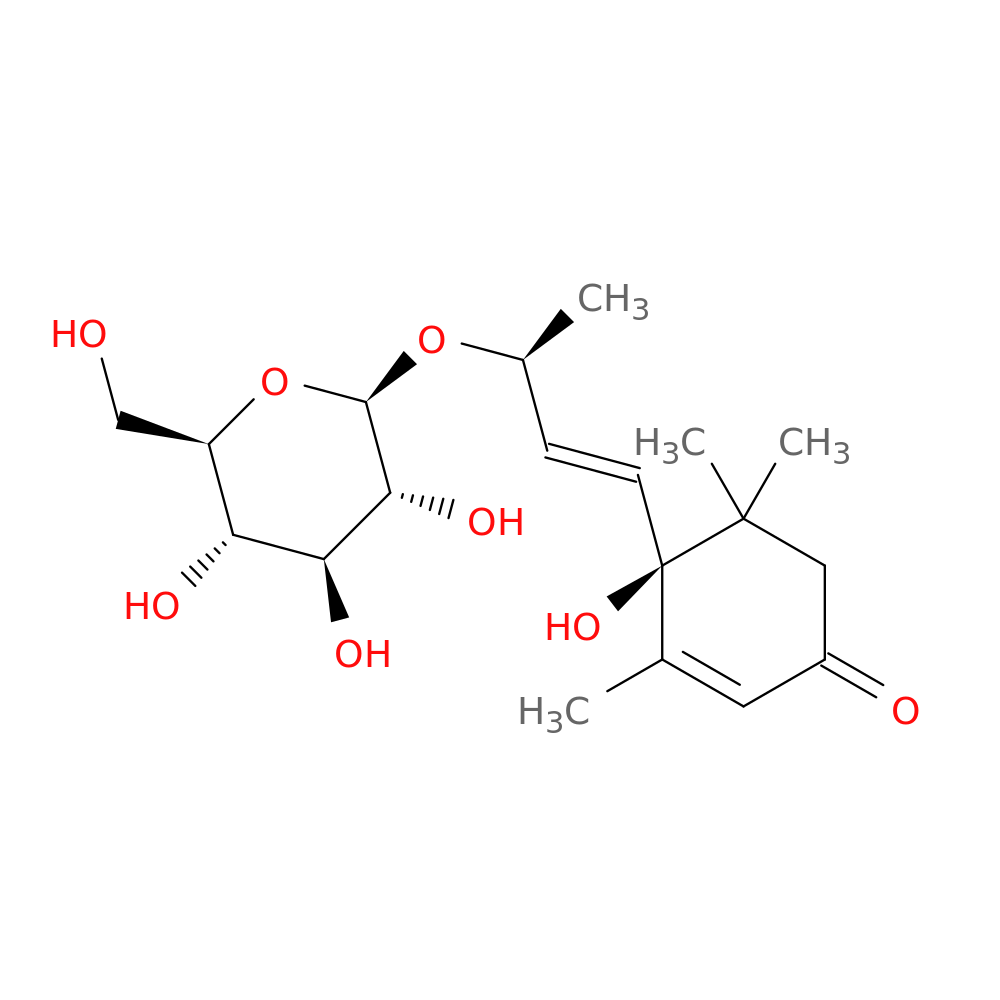 (4S)-4-[(1E,3S)-3-(β-D-Glucopyranosyloxy)-1-buten-1-yl]-4-hydroxy-3,5,5-trimethyl-2-cyclohexen-1-one