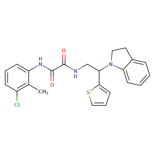 N'-(3-chloro-2-methylphenyl)-N-[2-(2,3-dihydro-1H-indol-1-yl)-2-(thiophen-2-yl)ethyl]ethanediamide