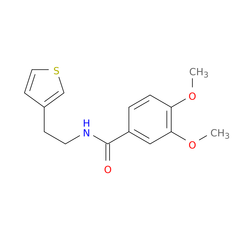 3,4-dimethoxy-N-[2-(thiophen-3-yl)ethyl]benzamide