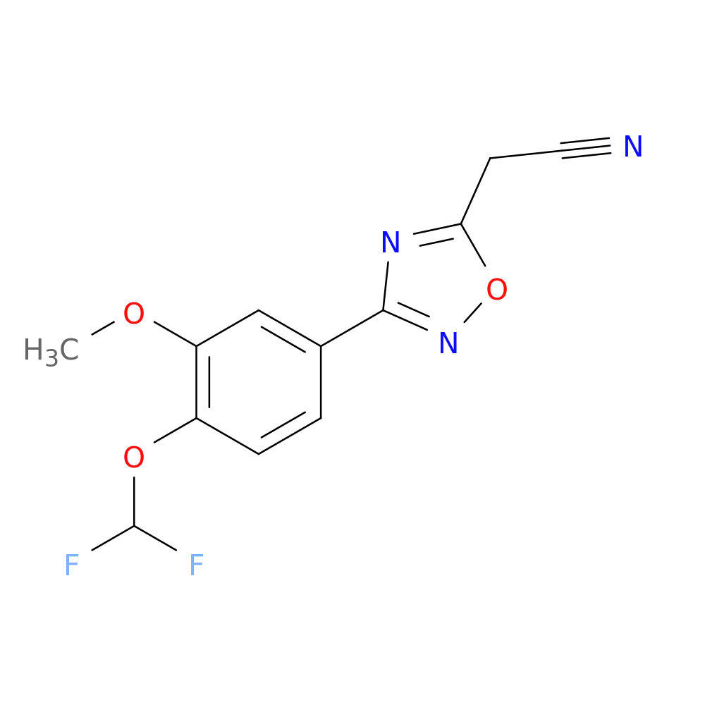 2-{3-[4-(difluoromethoxy)-3-methoxyphenyl]-1,2,4-oxadiazol-5-yl}acetonitrile