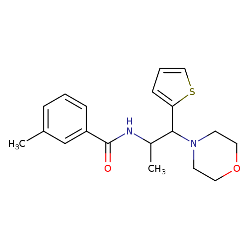 3-methyl-N-[1-(morpholin-4-yl)-1-(thiophen-2-yl)propan-2-yl]benzamide