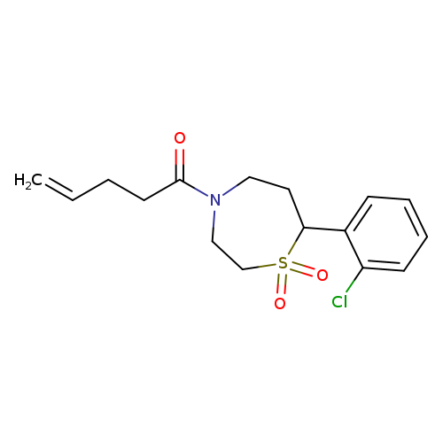 7-(2-chlorophenyl)-4-(pent-4-enoyl)-1lambda6,4-thiazepane-1,1-dione
