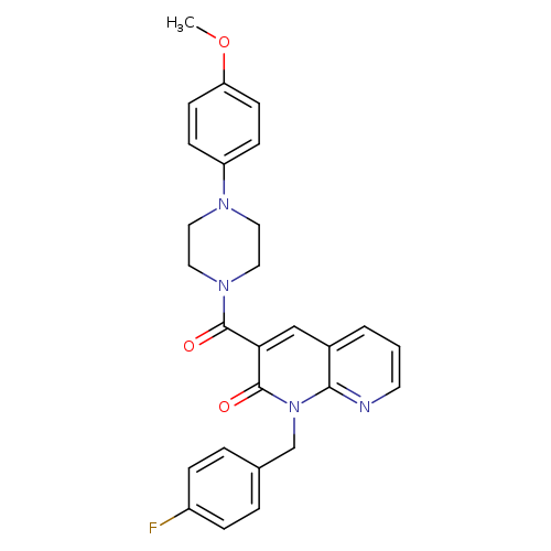 1-[(4-fluorophenyl)methyl]-3-[4-(4-methoxyphenyl)piperazine-1-carbonyl]-1,2-dihydro-1,8-naphthyridin-2-one
