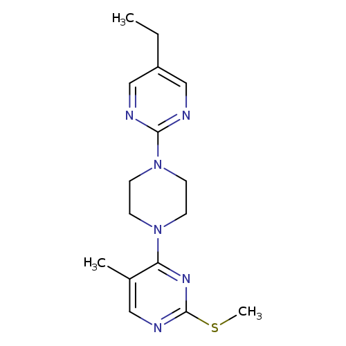 4-[4-(5-ethylpyrimidin-2-yl)piperazin-1-yl]-5-methyl-2-(methylsulfanyl)pyrimidine