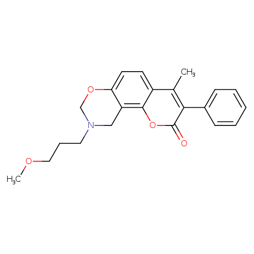 9-(3-methoxypropyl)-4-methyl-3-phenyl-2H,8H,9H,10H-chromeno[8,7-e][1,3]oxazin-2-one