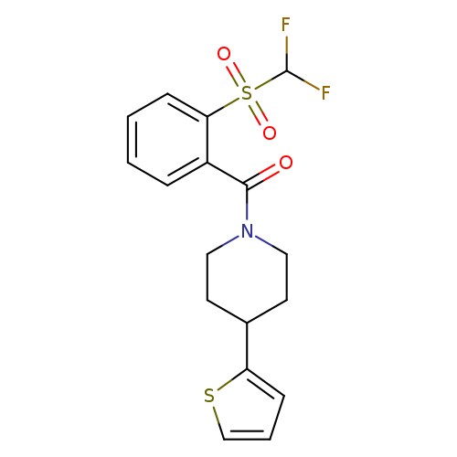 1-(2-difluoromethanesulfonylbenzoyl)-4-(thiophen-2-yl)piperidine