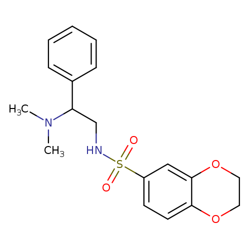 N-[2-(dimethylamino)-2-phenylethyl]-2,3-dihydro-1,4-benzodioxine-6-sulfonamide