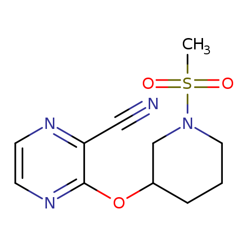 3-[(1-methanesulfonylpiperidin-3-yl)oxy]pyrazine-2-carbonitrile