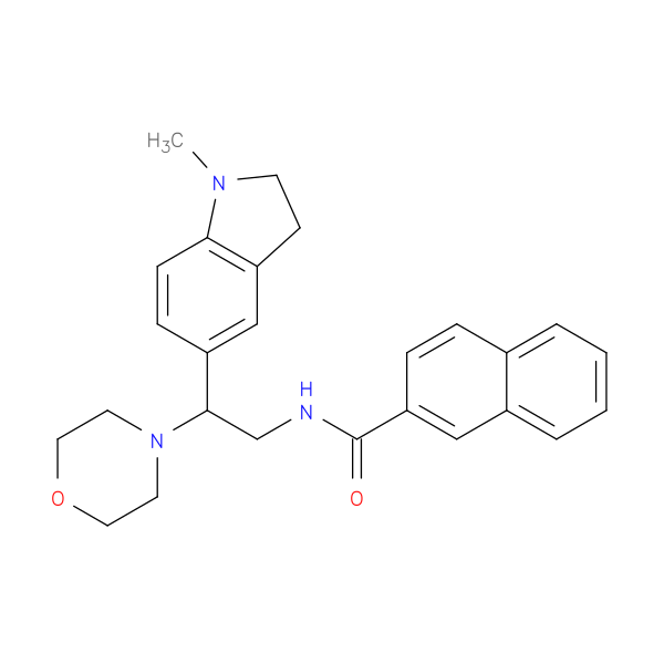 N-[2-(1-methyl-2,3-dihydro-1H-indol-5-yl)-2-(morpholin-4-yl)ethyl]naphthalene-2-carboxamide