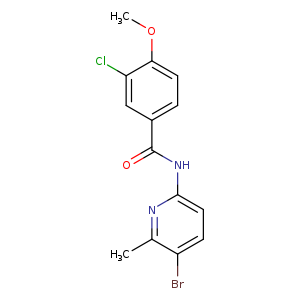 N-(5-bromo-6-methyl-2-pyridinyl)-3-chloro-4-methoxybenzamide