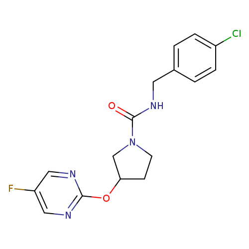 N-[(4-chlorophenyl)methyl]-3-[(5-fluoropyrimidin-2-yl)oxy]pyrrolidine-1-carboxamide