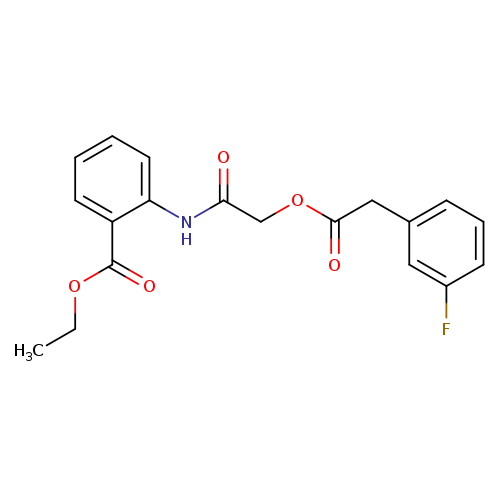 ethyl 2-(2-{[2-(3-fluorophenyl)acetyl]oxy}acetamido)benzoate