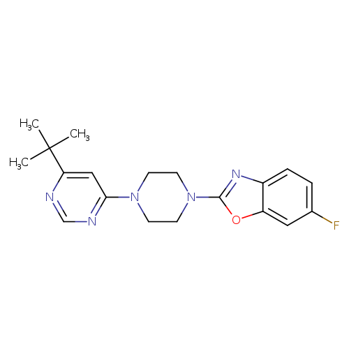 2-[4-(6-tert-butylpyrimidin-4-yl)piperazin-1-yl]-6-fluoro-1,3-benzoxazole