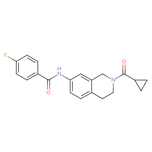 N-(2-cyclopropanecarbonyl-1,2,3,4-tetrahydroisoquinolin-7-yl)-4-fluorobenzamide