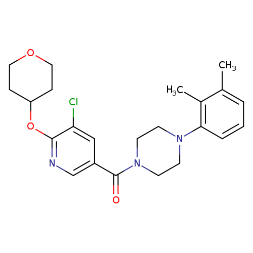 1-[5-chloro-6-(oxan-4-yloxy)pyridine-3-carbonyl]-4-(2,3-dimethylphenyl)piperazine