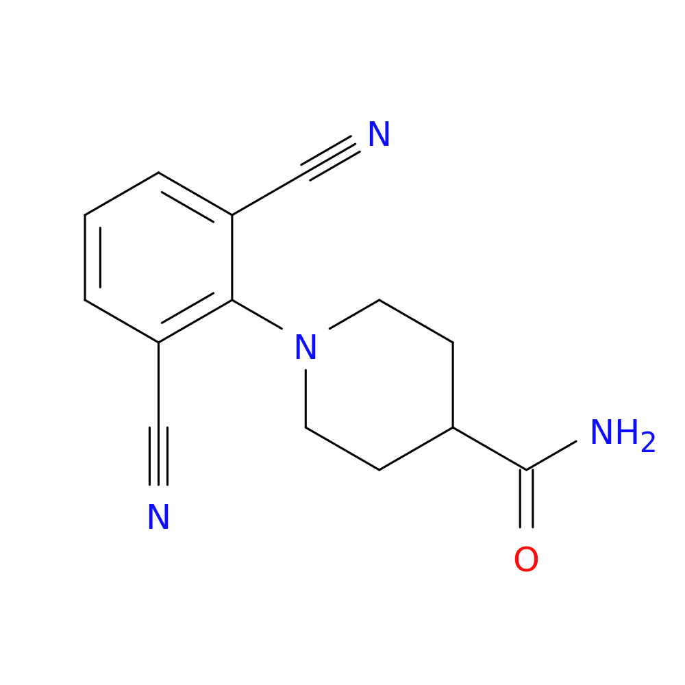1-(2,6-dicyanophenyl)piperidine-4-carboxamide