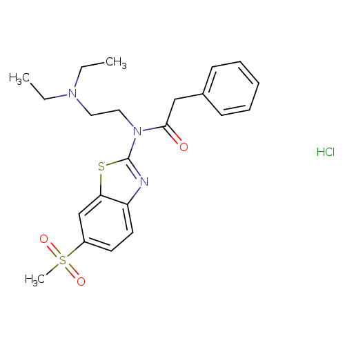 N-[2-(diethylamino)ethyl]-N-(6-methanesulfonyl-1,3-benzothiazol-2-yl)-2-phenylacetamide hydrochloride