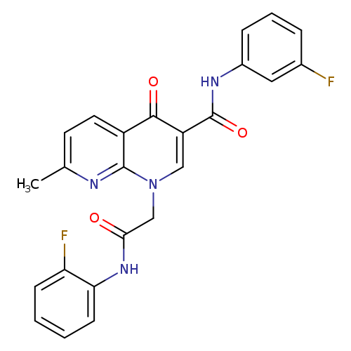 N-(3-fluorophenyl)-1-{[(2-fluorophenyl)carbamoyl]methyl}-7-methyl-4-oxo-1,4-dihydro-1,8-naphthyridine-3-carboxamide