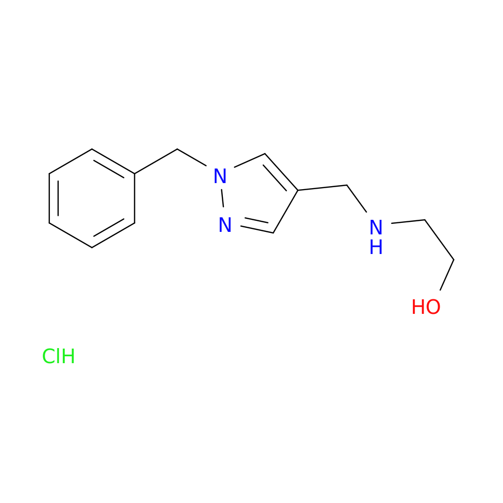 2-([(1-Benzyl-1h-pyrazol-4-yl)methyl]amino)ethan-1-ol hydrochloride
