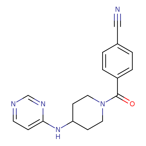 4-{4-[(pyrimidin-4-yl)amino]piperidine-1-carbonyl}benzonitrile