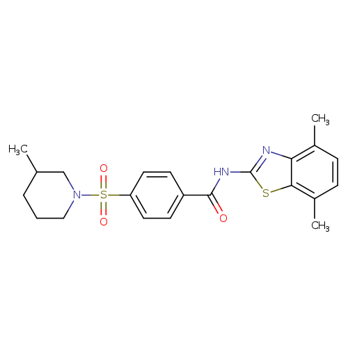 N-(4,7-dimethyl-1,3-benzothiazol-2-yl)-4-[(3-methylpiperidin-1-yl)sulfonyl]benzamide
